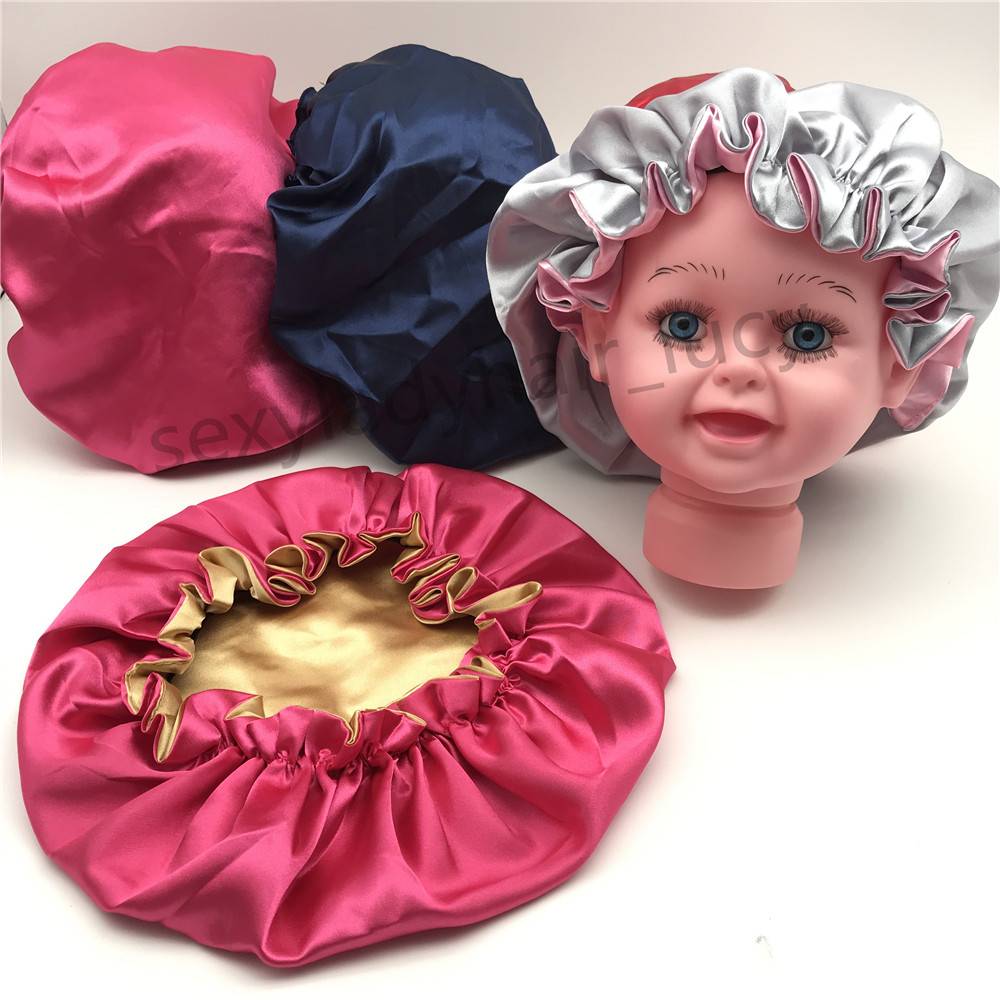 Custom Logo Hair Double Layer Satin Silk Sleeping Bonnets Cap,Edge Satin Headband Scarf,Silk Packing Bags